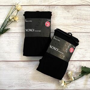 XOXO Black Footed Tights